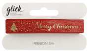 Merry Christmas Red Grosgrain Ribbon – 3m