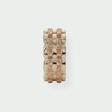 Tutti Linear Woven Chain Ring - Gold