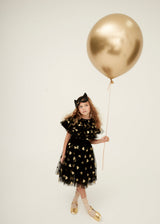 Bob & Blossom Black & Gold Glitter Heart Dress