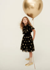Bob & Blossom Black & Gold Glitter Heart Cape