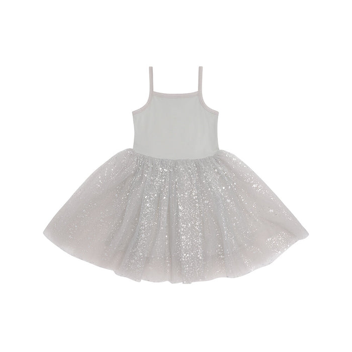Bob & Blossom Tulle Sparkle Dress - Silver