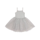 Bob & Blossom Tulle Sparkle Dress - Silver