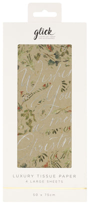 Evergreen Embrace Gold Tissue Paper