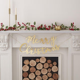 Merry Christmas' Gold Acrylic Garland