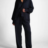 Wide Leg Trousers - Navy