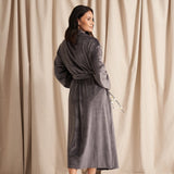 Luxury Velour Robe - Raven