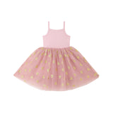 Bob & Blossom Vintage Pink with Gold Glitter Hearts Dress