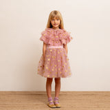 Bob & Blossom Vintage Pink with Gold Glitter Heart Cape