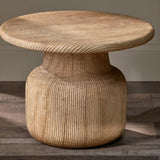 Vivan Grooved Wood Ocassional Table