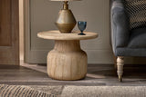 Vivan Grooved Wood Ocassional Table