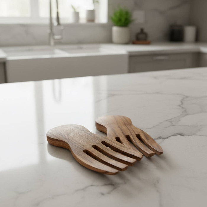 Acacia Wood Salad Hands