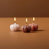 Set of 3 Pumpkin Shaped Candles
