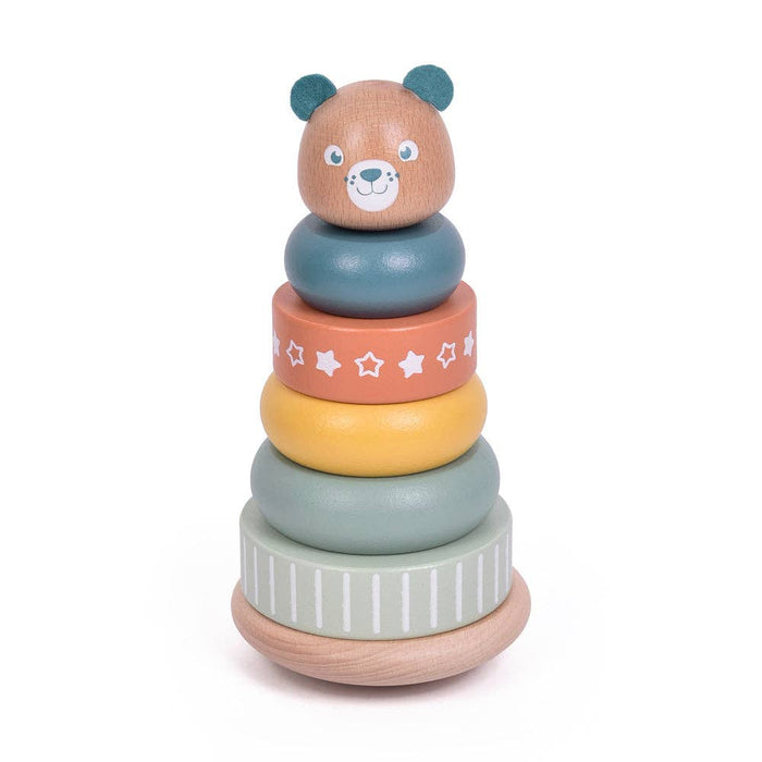 Retro Bear Wooden Wobbly Stacker