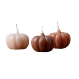 Set of 3 Pumpkin Shaped Candles