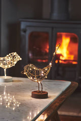 Table Robin LED Ornament – Brown