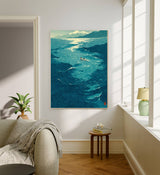 Japanese Wild Swimming Ocean Art Print – A3