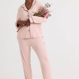 Bamboo Long Pyjama Set UK 12 - Pink Clay