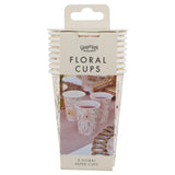 Pink Floral Party Cups