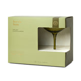 Here's How The Lou Coupe Glass - Set of 2 Olive