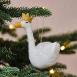 Felt Swan Christmas Tree Decoration