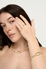 Haze Chain Link Bracelet in Gold – styled view