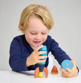 Wooden Stacking & Counting Rocket