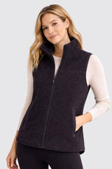 Motion Teddy Fleece Zip Gilet - Black