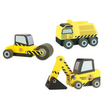 Wooden Roadworks Vehicles – Set of 3