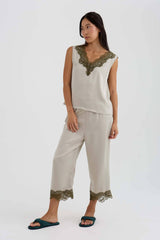 Eco Satin Lace Vest – Pelican, UK 10