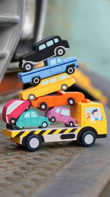 Wooden Stacking Cars & Recovery Truck