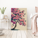 Japanese Pink Blossom Tree Art Print