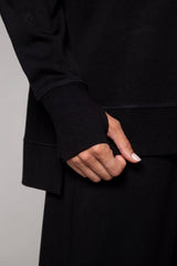 Supersoft Longline Sweatshirt – Black, M