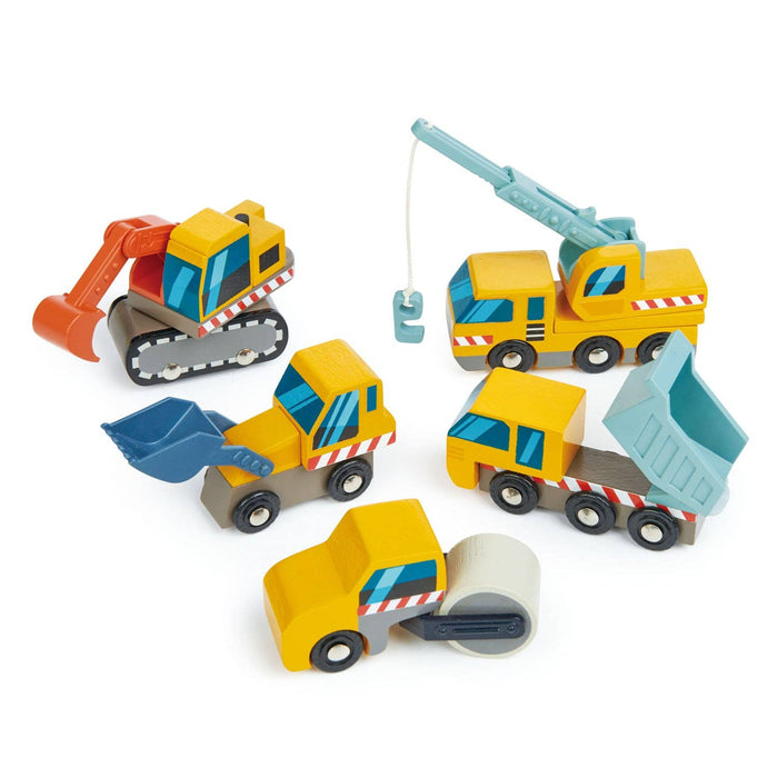Wooden Construction Vehicles Play Set
