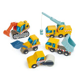 Wooden Construction Vehicles Play Set