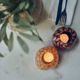 Nila Glass Candle Holder - Honey