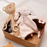 Bear Baby Comforter with Silicone Teething Ring