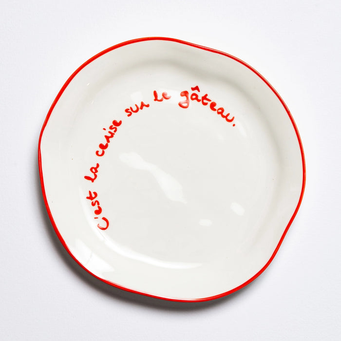 Statement Plate - 'C'est la cerise sur le gateau'