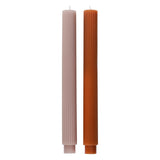 Christmas Copper Ribbed Dinner Candles (Pack 2)