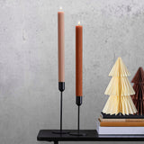 Christmas Copper Ribbed Dinner Candles (Pack 2)