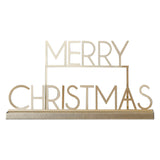 Gold Metal Merry Christmas Sign