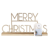 Gold Metal Merry Christmas Sign