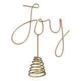 'Joy' Christmas Tree Topper - Brass