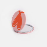 Caroline Gardner Pink/Orange Heart Mirror