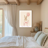 Rabbit, Bunny 'You are so loved' Nursery Art Print : A3