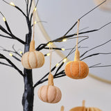 Set of 3 Felt Pumpkin Hanging Halloween Decorations