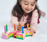 Rainbow Birthday Cake Wooden Play Set