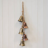 Gold & Copper Five-Bell Christmas Garland