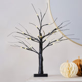 Black Light-Up Halloween Tree Decoration