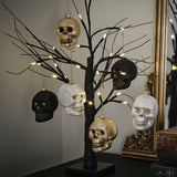 Black Light-Up Halloween Tree Decoration