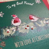 Best Friend - Two Robins - Christmas Card (C24-75-BF)